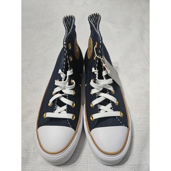 Converse A08860C Chuck Taylor All Star Lift Navy Gold Women Sneaker Size 7 - Picture 2 of 10